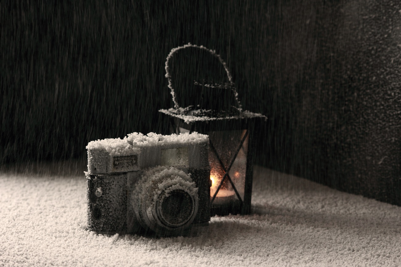 Fotoaparát v snehu